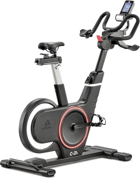 a stationary bike with a phone on the back of it