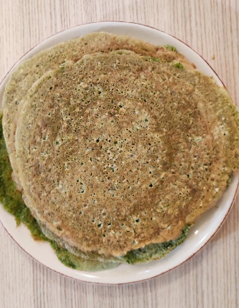 pancakes aux épinards, recette épinards