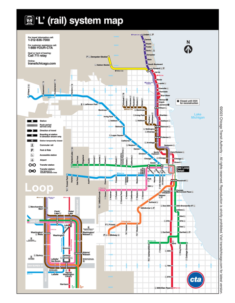 Chicago rail system map