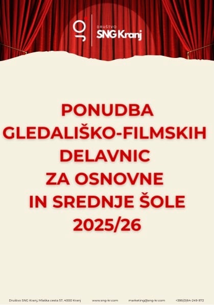 Brošura gledališko-filmskih delavnic 2025/26