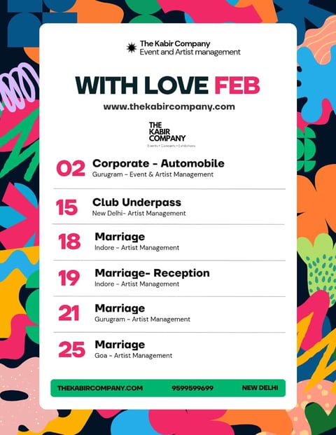 feb events by The Kabir Company