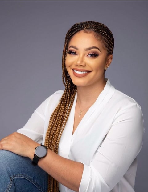 Nadia Buari smiling graciously.