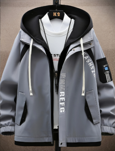 Campera con capucha de moda para hombres