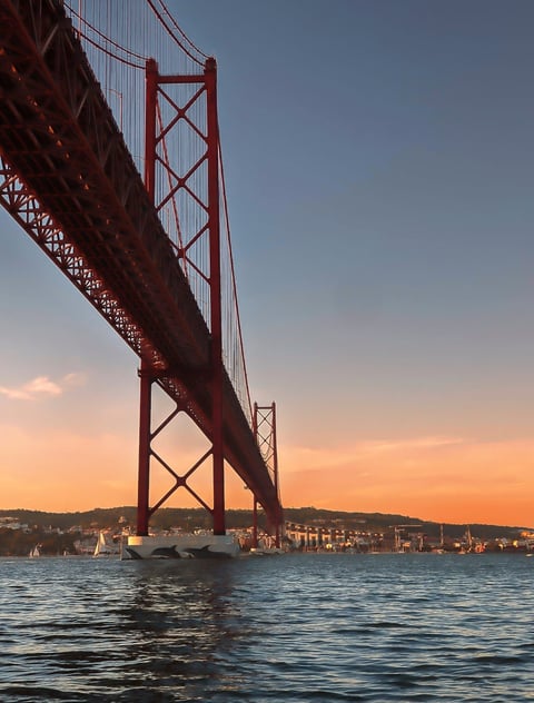 April 25th Bridge during a Lisbon Sunset Cruise