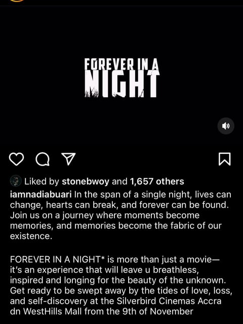 Forever in a Night Insragram post.