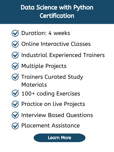 Data Science with Python Certification