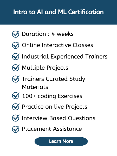 Intro AI And ML Certification