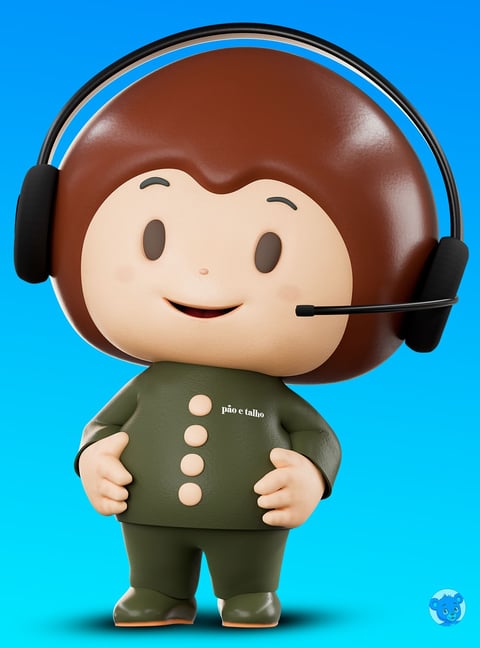 Projeto de mascote 3D personalizado criado pela Produtora Movement
