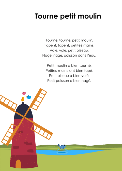paroles comptine tourne petit moulin 