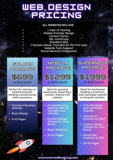 Lunar Creative Group - Website Design Pricing