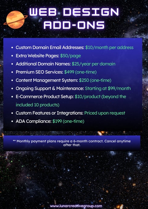 Lunar Creative Group - Web Design Pricing