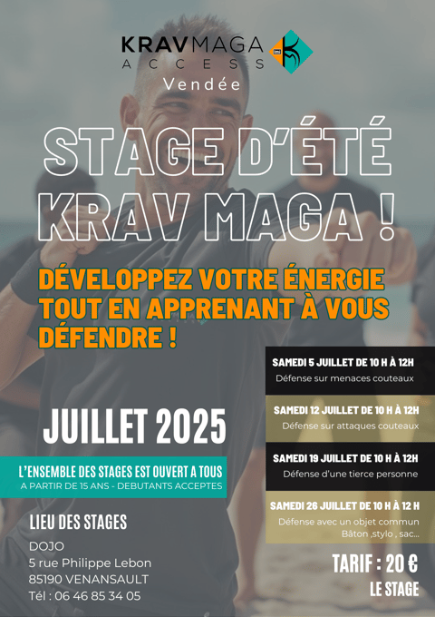 Stage de krav maga d'été 2025 