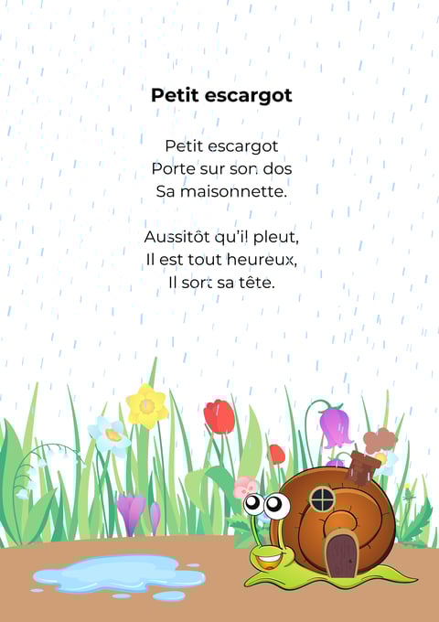 paroles illustrées petit escargot
