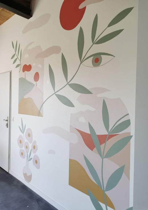 Fresque murale peinte par Ilda
