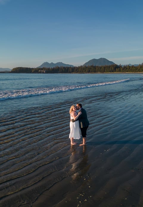 Tofino elopement photographer  capturing and elopement in Tofino