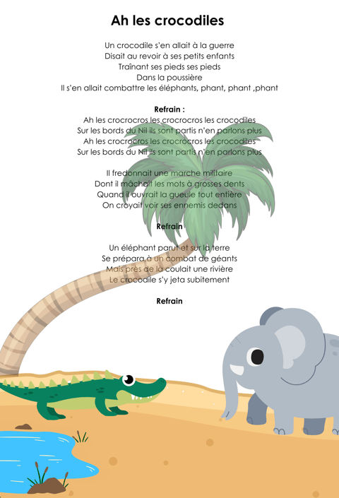 paroles ah les crocodiles