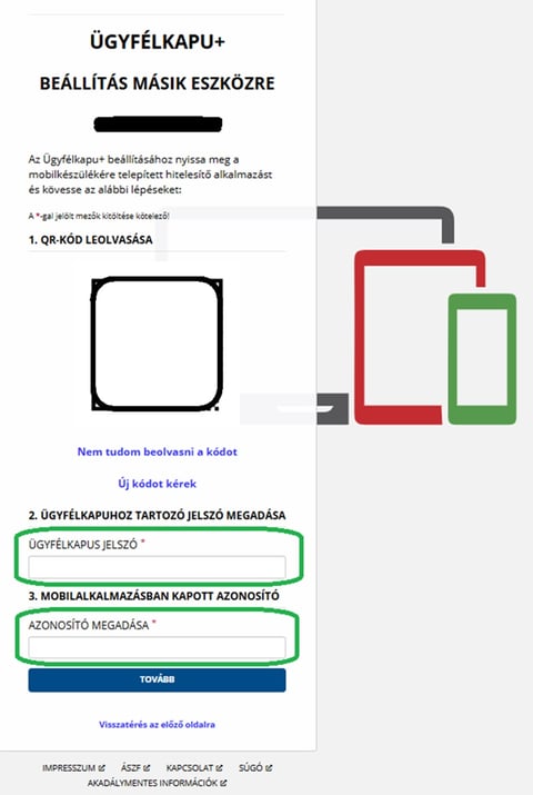 Ügyfélkapu+ regiszráció 6. lépés