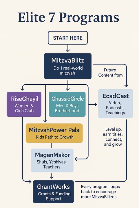 a diagram of a flow chart of the different programs available