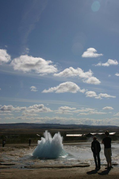 Strokkur about to erupt at Geysir