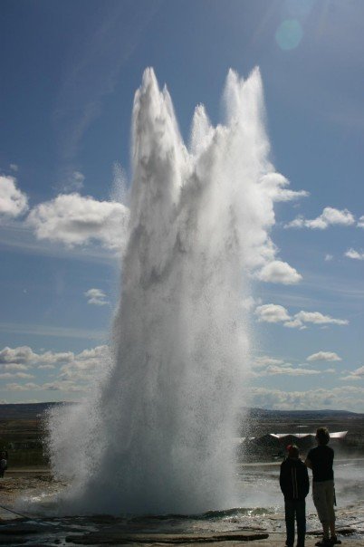Strokkur erupting at Geysir