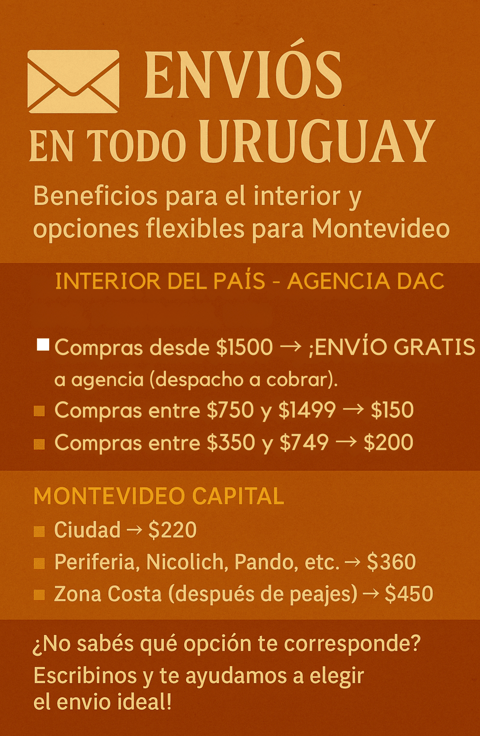 Formas de Envío y costos Yunta Orgánicos