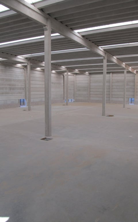 Piso de concreto com fibra de vidro