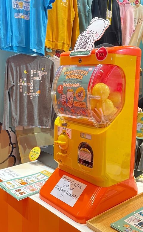 Gashapon disewa oleh Klova Studio di Event Indonesia Comic Con 2024