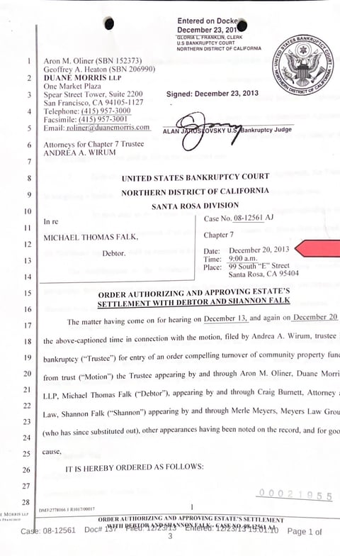When a California SHANNON FALK Divorce Winds New York Property into a Federal Case