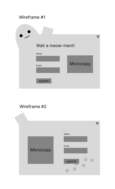 Image 4.2 - Initial Modal Wireframe