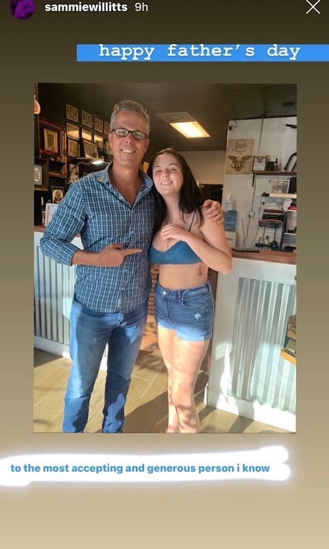 Jason Willitts with his daughter Father's Day 2020