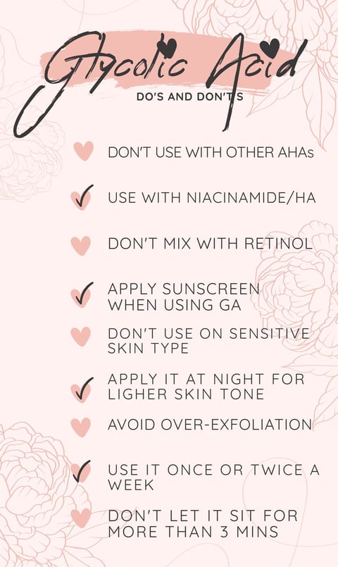glycolic acid do's and dont's