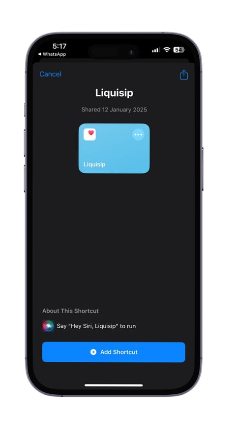 Liquisip water tracker app