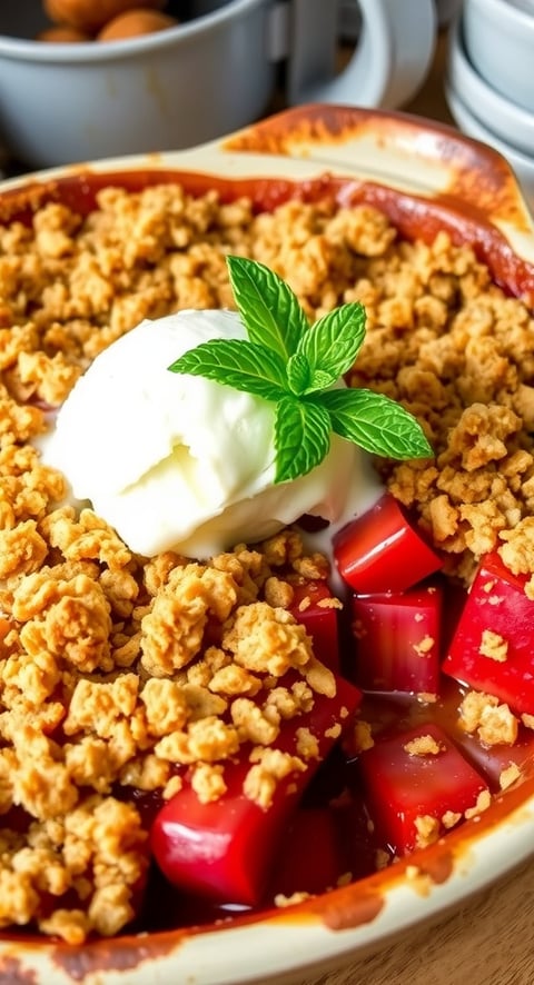 a desserted dessert with a scoop of ice cream