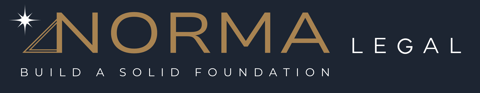 Logo for Norma Legal with the tagline build a solid foundation