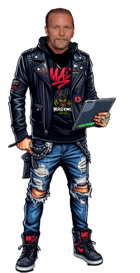 Cartoon Lance Scott MadKiwi Madkiwi Designs