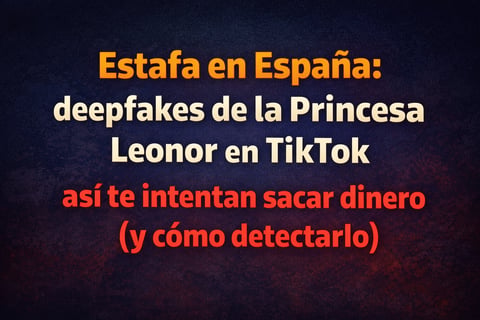 Estafa en España: deepfakes de la Princesa Leonor en TikTok — así te intentan sacar dinero (y cómo detectarlo)