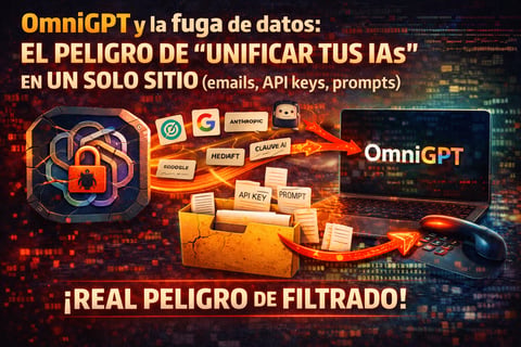 OmniGPT y la fuga de datos: el peligro de “unificar tus IAs” en un solo sitio (emails, API keys, prompts)