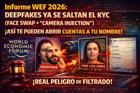 Informe WEF 2026: deepfakes ya se saltan el KYC (face swap + “camera injection”) — así te pueden abrir cuentas a tu nombre