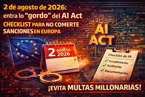 2 de agosto de 2026: entra lo “gordo” del AI Act — checklist para no comerte sanciones en Europa