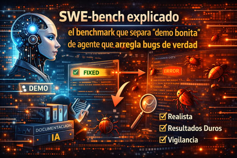 SWE-bench explicado: el benchmark que separa “demo bonita” de agente que arregla bugs de verdad