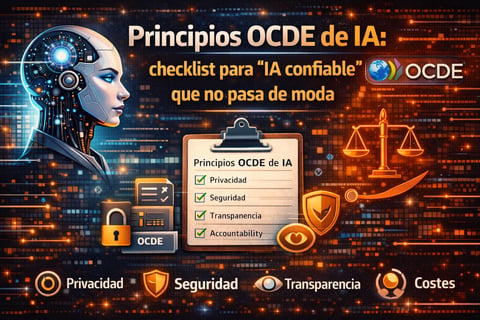 Principios OCDE de IA: checklist para “IA confiable” que no pasa de moda