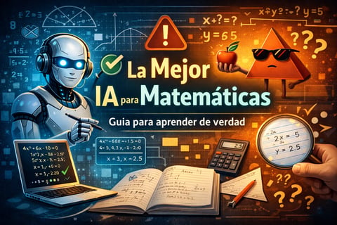 Mejor IA para matemáticas: guía para aprender de verdad (verificación, pasos y trampas típicas)
