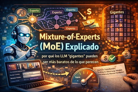 Mixture-of-Experts (MoE) explicado: por qué los LLM “gigantes” pueden ser más baratos de lo que parecen