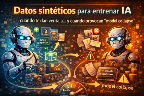 Datos sintéticos para entrenar IA: cuándo te dan ventaja… y cuándo provocan “model collapse”