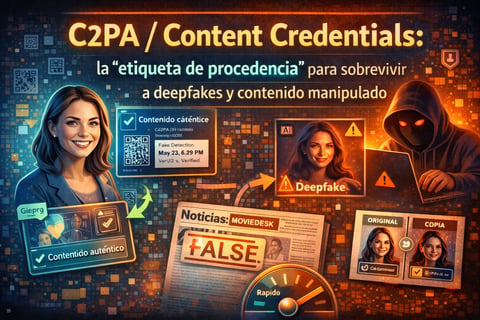 C2PA / Content Credentials: la “etiqueta de procedencia” para sobrevivir a deepfakes y contenido manipulado