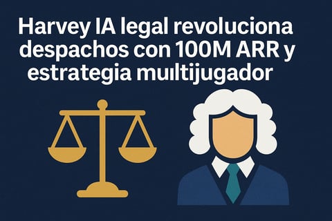 Harvey IA legal revoluciona despachos con 100M ARR y estrategia multijugador