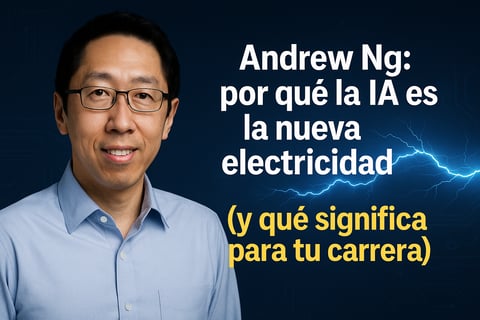 Andrew Ng: por qué la IA es la nueva electricidad (y qué significa para tu carrera)