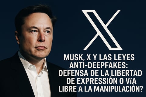 Musk, X y las leyes anti-deepfakes: ¿defensa de la libertad de expresión o vía libre a la manipulación?