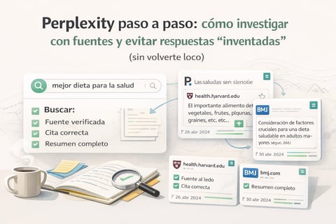 Perplexity paso a paso: cómo investigar con fuentes y evitar respuestas “inventadas”