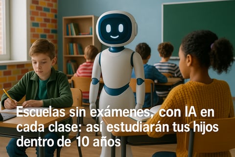 Escuelas sin exámenes, con IA en cada clase: así estudiarán tus hijos dentro de 10 años
